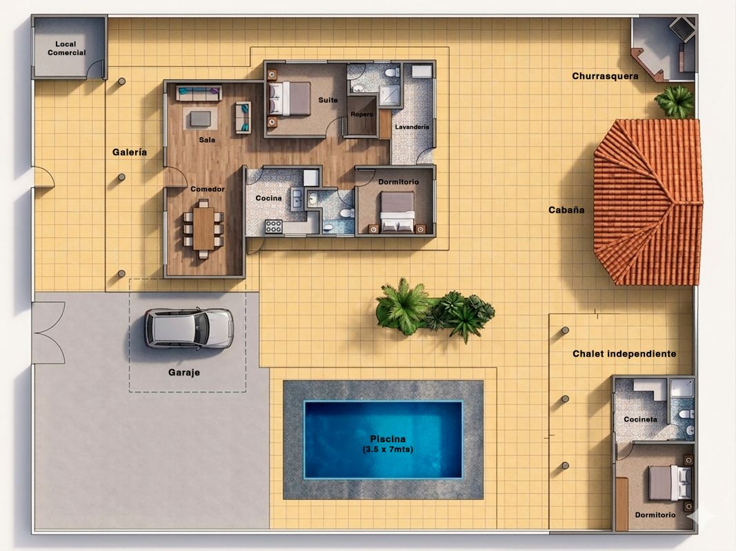 Casa de 3 dorm. de 720 m2 — imagen 3