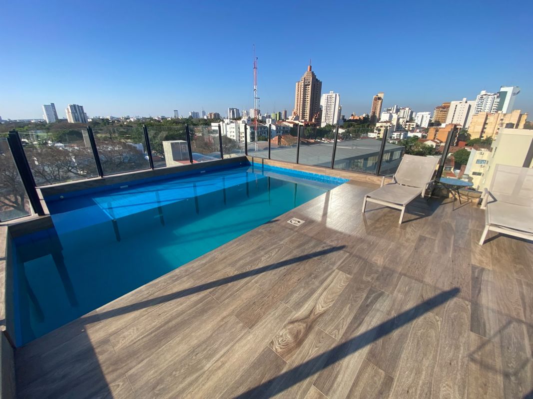 Departamento monoambiente, amoblado Edificio AGUAZU II Piso 1, Av. Busch — imagen 1